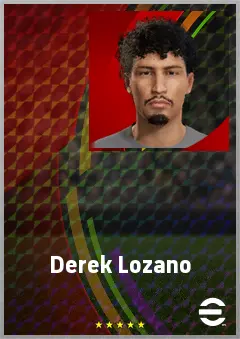 Derek Lozano eFootball 2026 player card, 61 OVR LWF