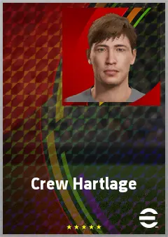 Crew Hartlage eFootball 2026 player card, 61 OVR GK