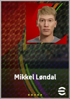 Mikkel Løndal eFootball 2026 player card, 59 OVR RB