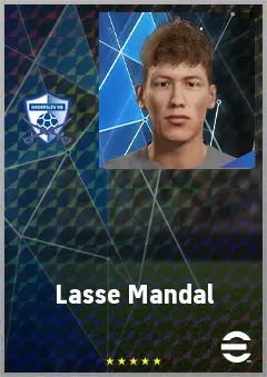 Lasse Mandal eFootball 2026 player card, 59 OVR CMF