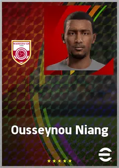 Ousseynou Niang eFootball 2026 player card, 71 OVR LWF