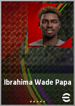 Ibrahima Wade Papa eFootball 2026 player card, 62 OVR CF