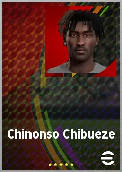 Chinonso Chibueze eFootball 2026 player card, 63 OVR RWF