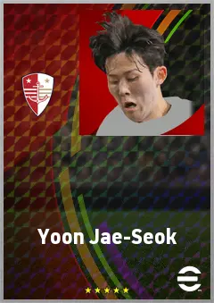Yoon Jae-Seok eFootball 2026 player card, 65 OVR RWF
