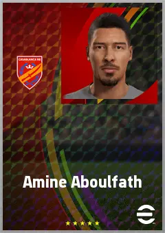Amine Aboulfath eFootball 2026 player card, 66 OVR CB
