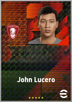 John Lucero eFootball 2026 player card, 57 OVR CMF