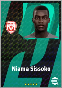 Niama Sissoko eFootball 2026 player card, 63 OVR CF