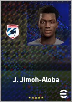 J. Jimoh-Aloba eFootball 2026 player card, 67 OVR CMF