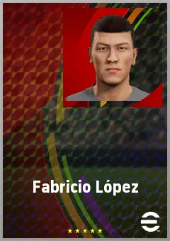Fabricio López eFootball 2026 player card, 70 OVR RB