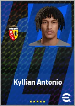 Kyllian Antonio eFootball 2026 player card, 65 OVR CB