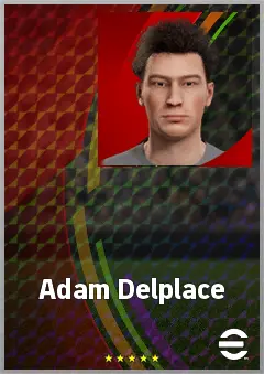 Adam Delplace eFootball 2026 player card, 62 OVR GK