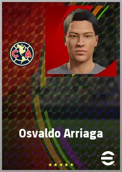 Osvaldo Arriaga eFootball 2026 player card, 65 OVR RMF