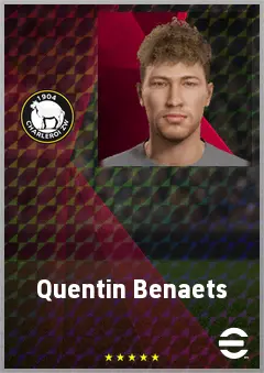 Quentin Benaets eFootball 2026 player card, 63 OVR CF