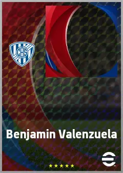 Benjamin Valenzuela eFootball 2026 player card, 64 OVR CMF