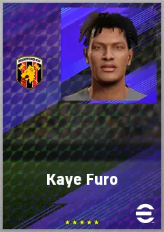 Kaye Furo eFootball 2026 player card, 65 OVR CF