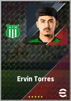 Ervin Torres eFootball 2026 player card, 63 OVR CMF