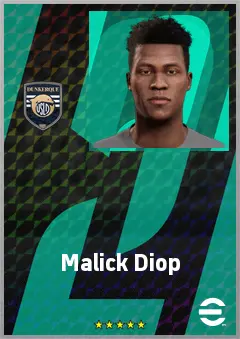 Malick Diop eFootball 2026 player card, 61 OVR CMF