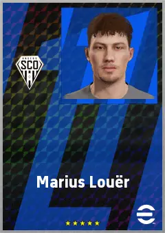 Marius Louër eFootball 2026 player card, 66 OVR RB