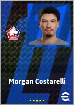 Morgan Costarelli eFootball 2026 player card, 63 OVR RB