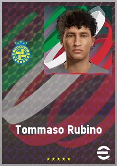 Tommaso Rubino eFootball 2026 player card, 62 OVR AMF