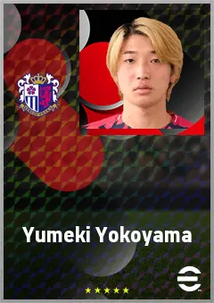 Yokoyama Yumeki eFootball 2026 player card, 68 OVR LWF