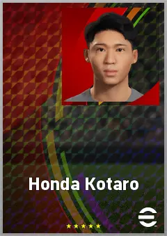 Honda Kotaro eFootball 2026 player card, 63 OVR CB