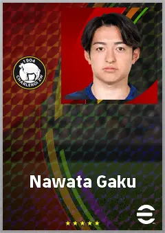 Nawata Gaku eFootball 2026 player card, 64 OVR AMF
