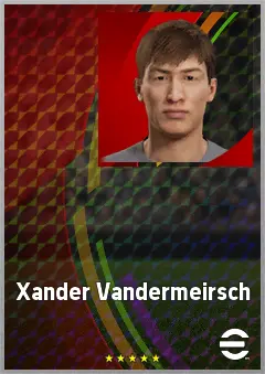 Xander Vandermeirsch eFootball 2026 player card, 62 OVR GK