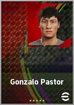 Gonzalo Pastor eFootball 2026 player card, 61 OVR AMF