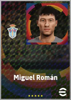 Miguel Román eFootball 2026 player card, 68 OVR CMF