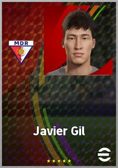 Javier Gil eFootball 2026 player card, 65 OVR CB