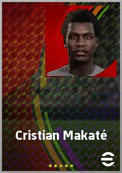 Cristian Makaté eFootball 2026 player card, 62 OVR CF