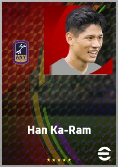 Han Ka-Ram eFootball 2026 player card, 63 OVR DMF