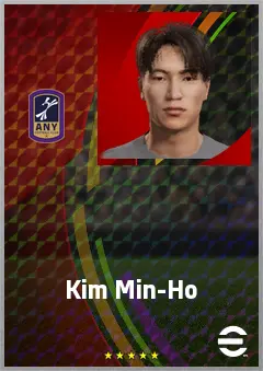 Kim Min-Ho eFootball 2026 player card, 60 OVR RB