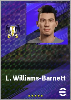 L. Williams-Barnett eFootball 2026 player card, 67 OVR AMF