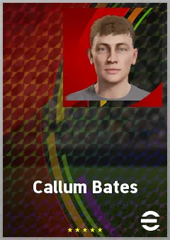 Callum Bates eFootball 2026 player card, 67 OVR CMF