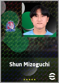 Mizoguchi Shun eFootball 2026 player card, 62 OVR LMF