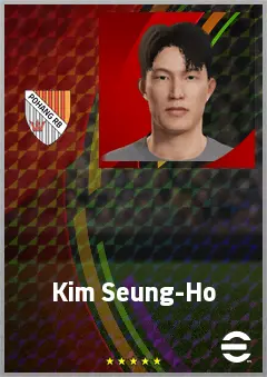 Kim Seung-Ho eFootball 2026 player card, 63 OVR CMF