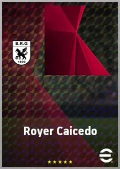 Royer Caicedo eFootball 2026 player card, 64 OVR CB