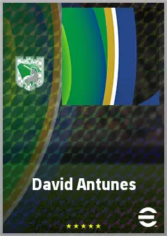 David Antunes eFootball 2026 player card, 66 OVR CMF