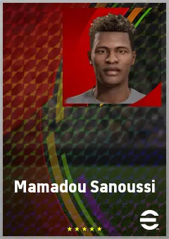 Mamadou Sanoussi eFootball 2026 player card, 61 OVR CMF