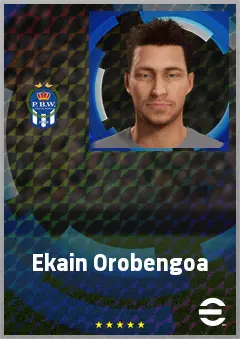 Ekain Orobengoa eFootball 2026 player card, 64 OVR CF