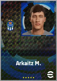 Arkaitz M. eFootball 2026 player card, 65 OVR LWF