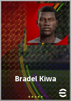 Bradel Kiwa eFootball 2026 player card, 64 OVR CB