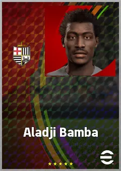 Aladji Bamba eFootball 2026 player card, 70 OVR DMF