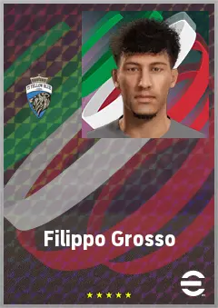Filippo Grosso eFootball 2026 player card, 62 OVR CMF
