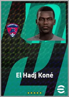 El Hadj Koné eFootball 2026 player card, 65 OVR LB