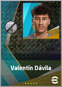 Valentín Dávila eFootball 2026 player card, 70 OVR CF