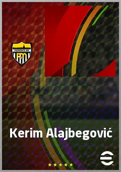 Kerim Alajbegović eFootball 2026 player card, 72 OVR LWF