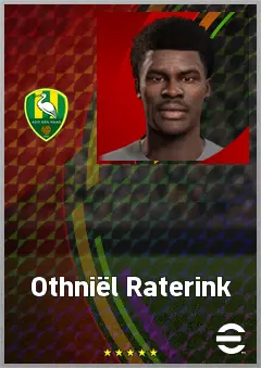 Othniël Raterink eFootball 2026 player card, 64 OVR RB